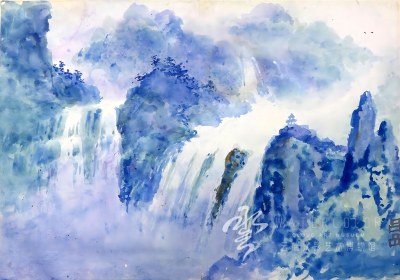吕品  《飞流直下》  39.5cm*54cm